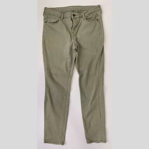 Old navy olive green rockstar jeans, size 12